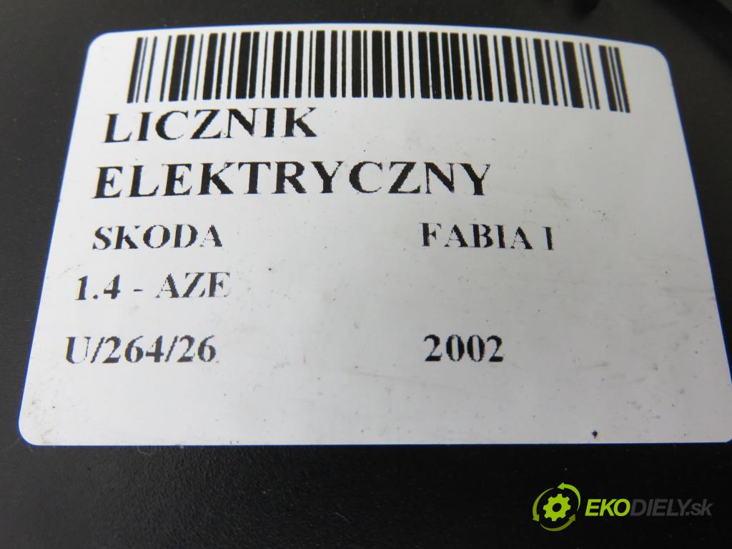 SKODA FABIA I (6Y2) HB 2002 44,00 1.4 MPi 60 - AZE 1397,00 Prístrojovka elektrický 6Y1919880C ; 110080015005