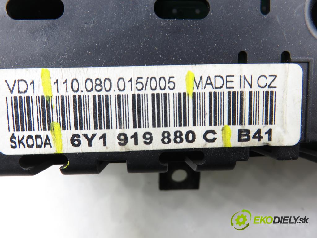 SKODA FABIA I (6Y2) HB 2002 44,00 1.4 MPi 60 - AZE 1397,00 Prístrojovka elektrický 6Y1919880C ; 110080015005