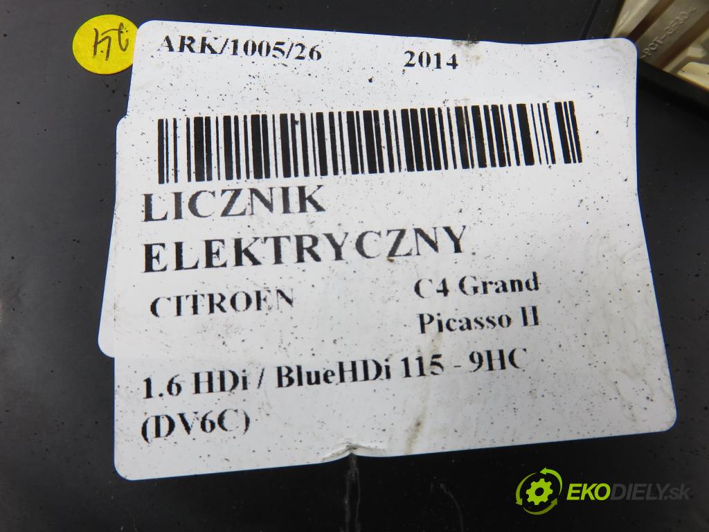CITROEN C4 Grand Picasso II MINIVAN 2014 0,00 1.6 HDi / BlueHDi 115 - 9HC (DV6C) 1560,00 prístrojovka elektrický 9811083780
