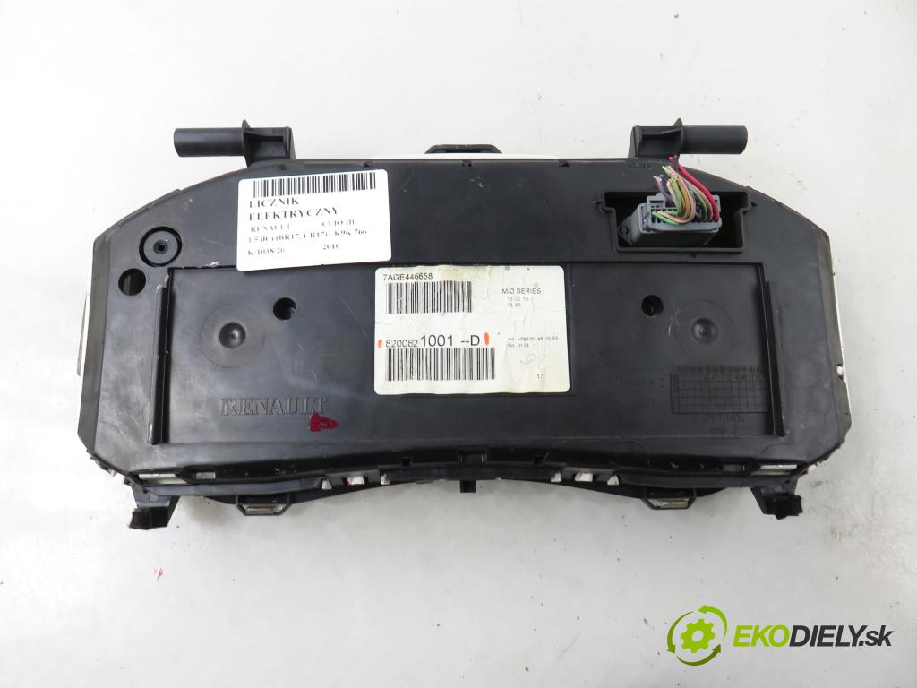 RENAULT CLIO III (BR0/1, CR0/1) HB 2010 63,00 1.5 dCi 86 - K9K 766 1461,00 prístrojovka elektrický 8200821001D