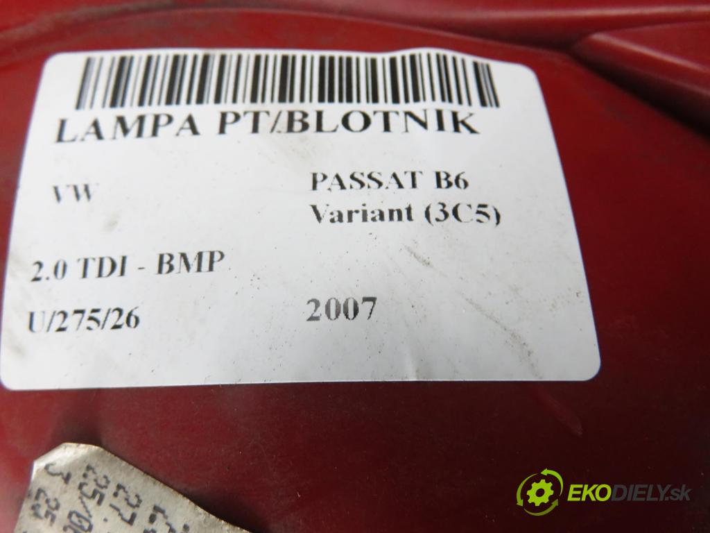 VW PASSAT B6 Variant (3C5) KOMBI 2007 103,00 2.0 TDI PD 8V 140 - BMP 1968,00 Svetlo pravé zadné 3C9945096N