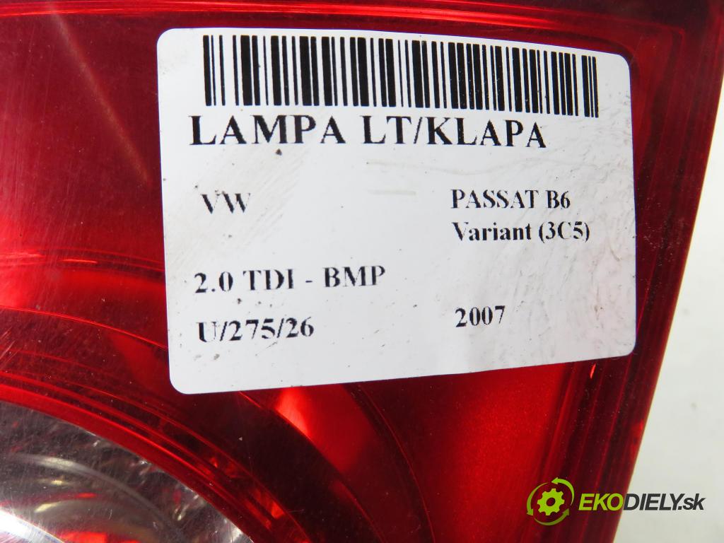 VW PASSAT B6 Variant (3C5) KOMBI 2007 103,00 2.0 TDI PD 8V 140 - BMP 1968,00 světlo levé zadní kufr 3C9945093