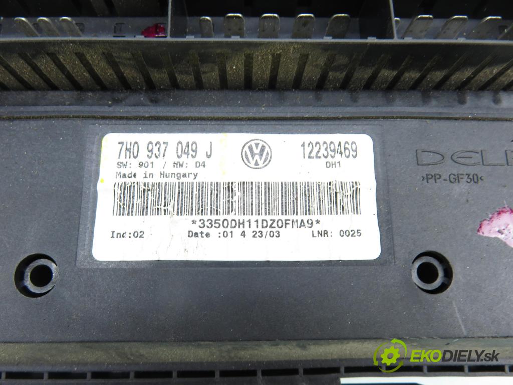 VW TRANSPORTER V Skrzynia (7HA, 7HH, 7EA, 7EH) FURGON 2003 77,00 1.9 TDI - AXB 1896,00 MODUL komfortu 7H0937049J