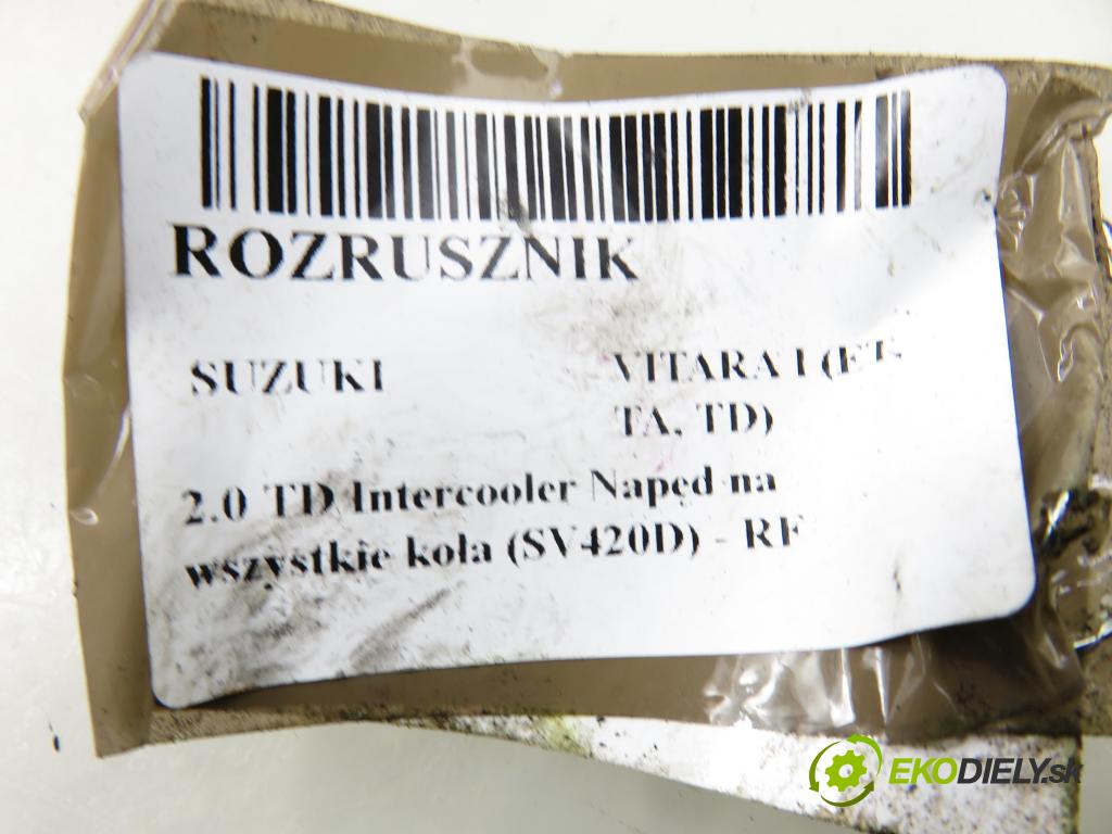 SUZUKI VITARA (ET, TA, TD) TERENOWY 1996 64,00 2.0 TD Intercooler Napęd na wszystkie koła (SV420D 1998,00 Štartér S6002 (Štartér)
