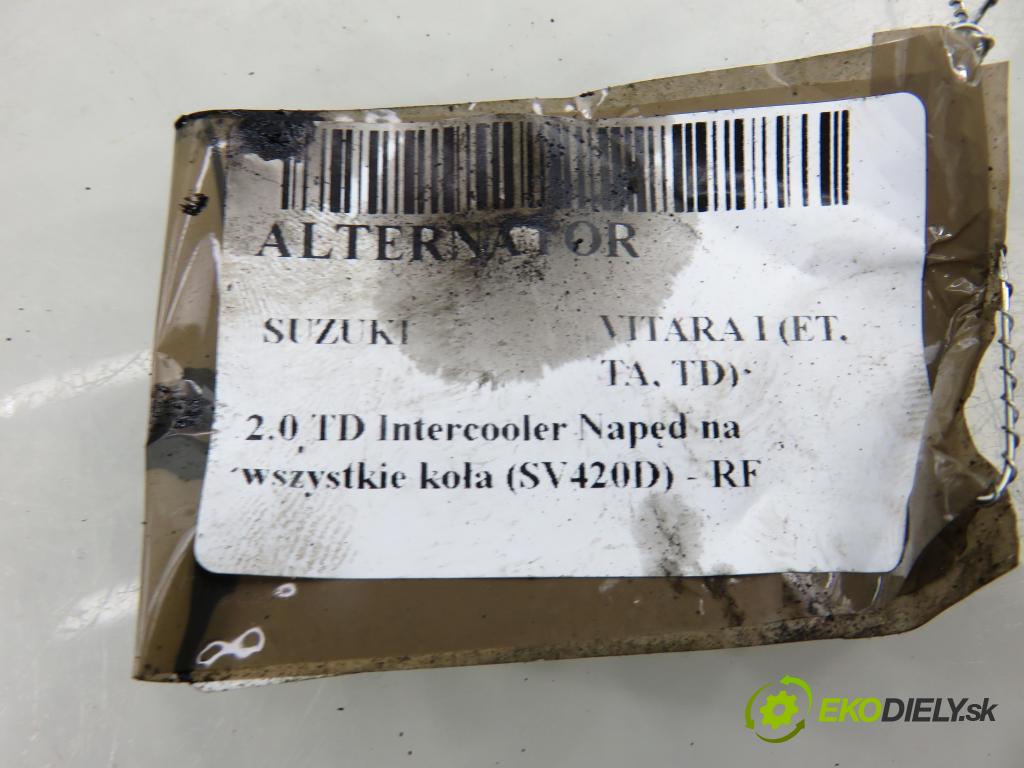 SUZUKI VITARA (ET, TA, TD) TERENOWY 1996 64,00 2.0 TD Intercooler Napęd na wszystkie koła (SV420D 1998,00 Alternátor A2T82378 (Alternátor)