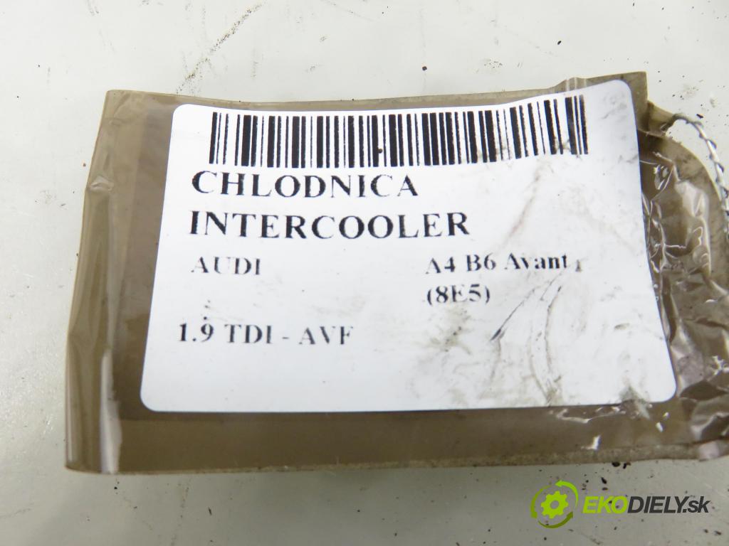 AUDI A4 Avant (8E5, B6) KOMBI 2004 96,00 1.9 TDI PD 130 - AVF 1896,00 chladič intercooler 8E0145805S