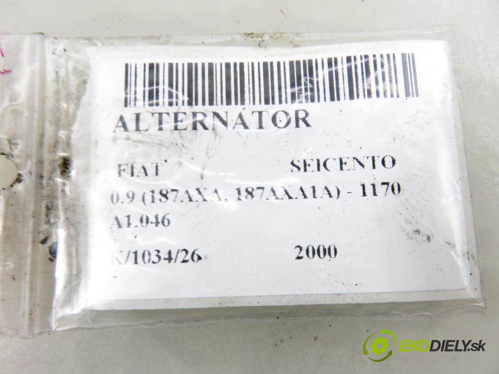 FIAT SEICENTO / 600 (187_) HB 2000 29,00 0.9 (187AXA, 187AXA1A) - 1170 A1.046 899,00 Alternátor 63321165 (Alternátor)