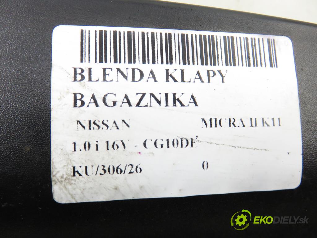 NISSAN MICRA II (K11) HB 2000 40,00 1.0 i 16V - CG10DE 998,00 Zadné čelo dverí kufor 908106F6