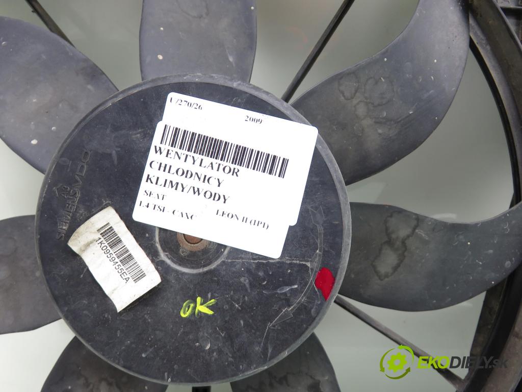 SEAT LEON (1P1) HB 2009 92,00 1.4 TSI - CAXC 1390,00 ventilátor chladič PODNEBÍ / VODA 1K0121207BB