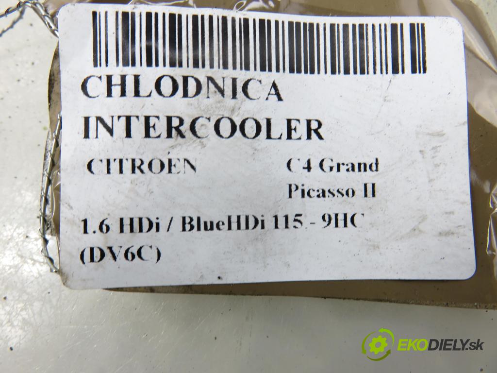 CITROEN C4 Grand Picasso II MINIVAN 2014 0,00 1.6 HDi / BlueHDi 115 - 9HC (DV6C) 1560,00 chladič intercooler P9675627980