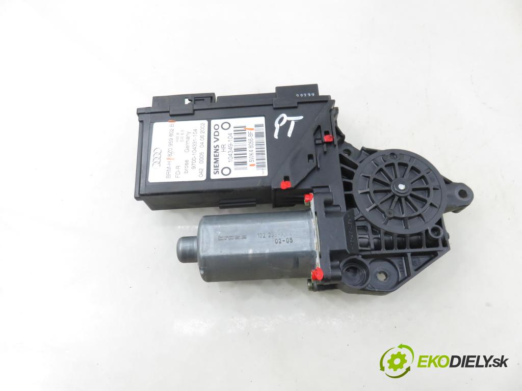 AUDI A2 (8Z0) HB 2002 55,00 1.4 - BBY 1390,00 Motorček sťahovania okien pravé zadné 8Z0959802B ; 5WK48056BF