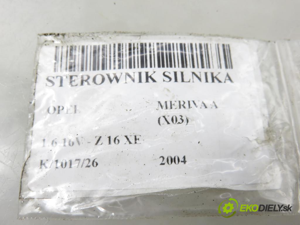 OPEL MERIVA A nadwozie wielkoprzestrzenne (MPV) (X03) HB 2004 74,00 1.6 16V - Z 16 XE 1598,00 Riadiaca jednotka Motor 12230554