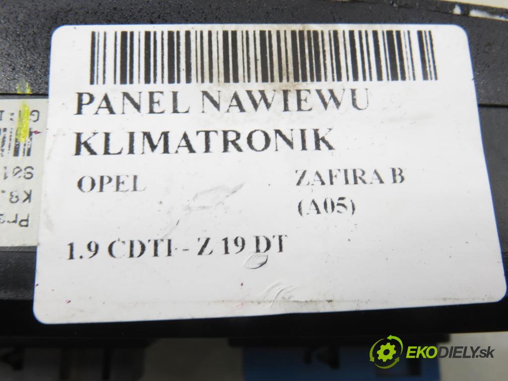 OPEL ZAFIRA B (A05) MINIVAN 2008 88,00 1.9 CDTI 8V 120 - Z 19 DT 1910,00 Panel topení KLIMATIZACE: 13250622