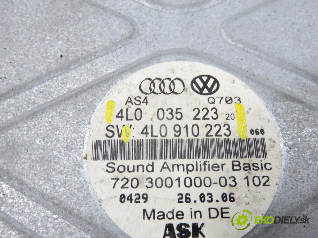 AUDI Q7 (4L) SUV 2008 257,00 4.2 FSI quattro - BAR 4163,00 Zosilňovač 4L0035223 ; 4L0910223 (Zosilňovač)