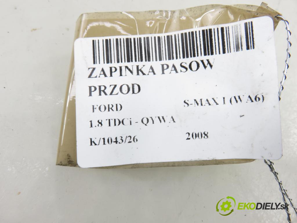 FORD S-MAX (WA6) MINIVAN 2008 92,00 1.8 TDCi - QYWA 1753,00 zapínače pásů PŘEDNÍ: 6G9N61208AD ; 6G9N61209HA