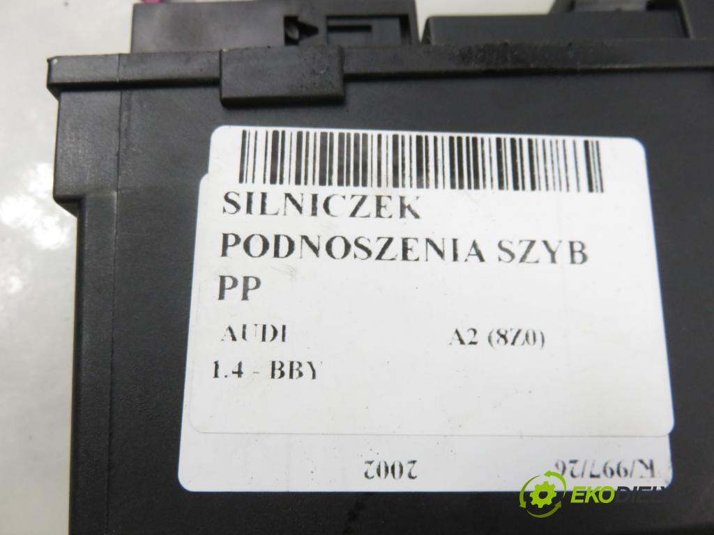 AUDI A2 (8Z0) HB 2002 55,00 1.4 - BBY 1390,00 Motorček sťahovania okien PP 8Z1959802A ; 5WK48054BF ; 0130821765