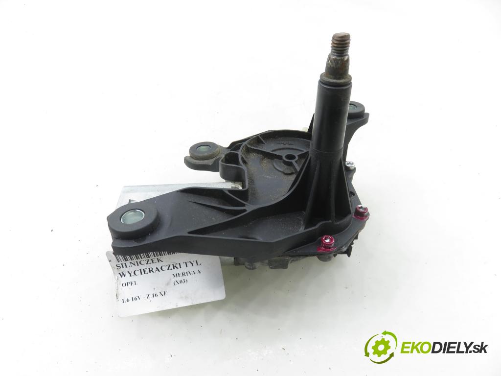 OPEL MERIVA A nadwozie wielkoprzestrzenne (MPV) (X03) HB 2004 74,00 1.6 16V - Z 16 XE 1598,00 motorek stěrače ZADNÍ: 09132802 ; 53011112