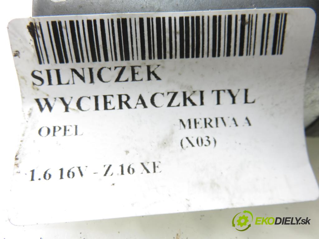 OPEL MERIVA A nadwozie wielkoprzestrzenne (MPV) (X03) HB 2004 74,00 1.6 16V - Z 16 XE 1598,00 motorek stěrače ZADNÍ: 09132802 ; 53011112