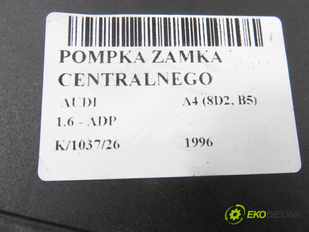 AUDI A4 (8D2, B5) SEDAN 1996 74,00 1.6 - ADP 1595,00 pumpa zámku centrálneho 8L0862257E