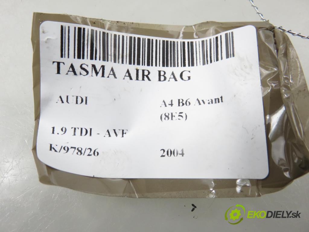 AUDI A4 Avant (8E5, B6) KOMBI 2004 96,00 1.9 TDI PD 130 - AVF 1896,00 PÁSKA: air BAG 8E0953541C