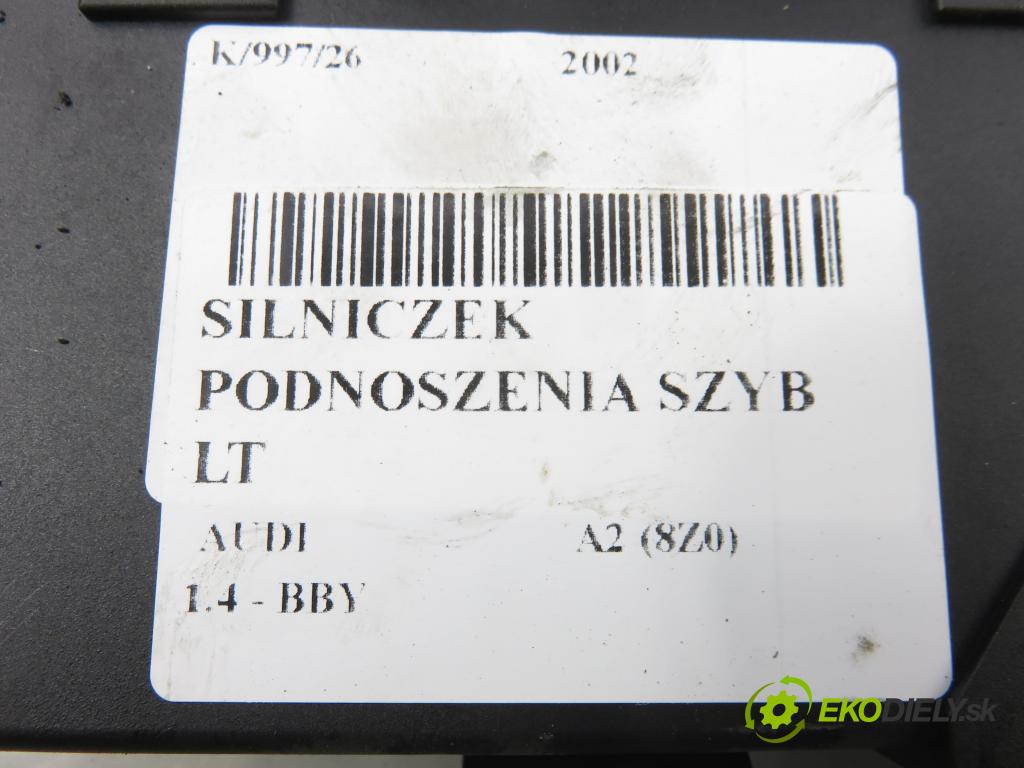 AUDI A2 (8Z0) HB 2002 55,00 1.4 - BBY 1390,00 Motorček sťahovania okien LT 8Z0959801B ; 5WK48053BF