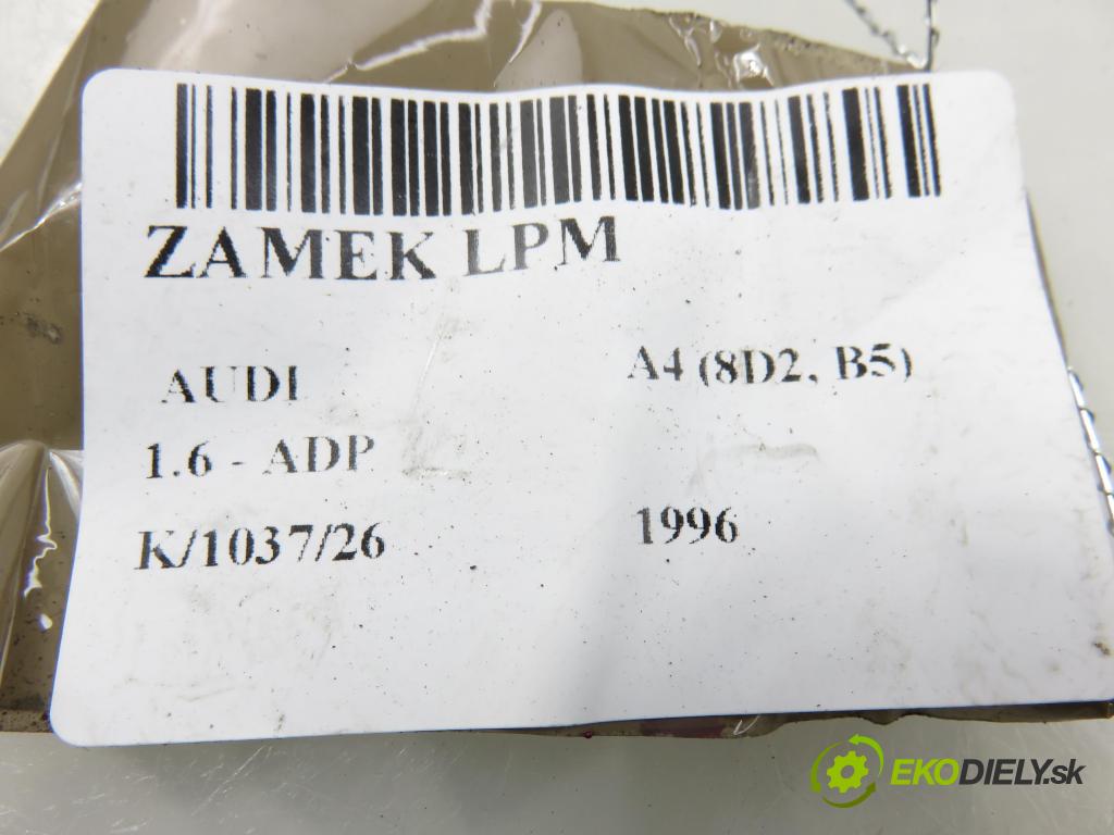AUDI A4 (8D2, B5) SEDAN 1996 74,00 1.6 8V 100 - ADP 1595,00 zámok LPM 8D1837015E
