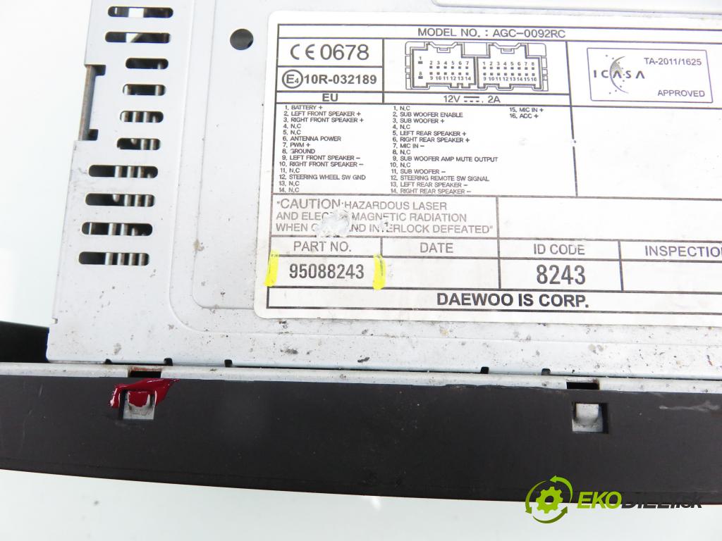 CHEVROLET CAPTIVA (C100, C140) SUV 2012 137,00 2.4 - LE9 2384,00 RADIO CD 95088243