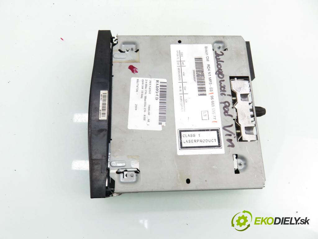 PEUGEOT 5008 (0U_, 0E_) MINIVAN 2010 110,00 2.0 HDi 150 / BlueHDi 150 - RHE (DW10CTED4) 1997,00 RADIO CD 7649145392 ; 9666959577