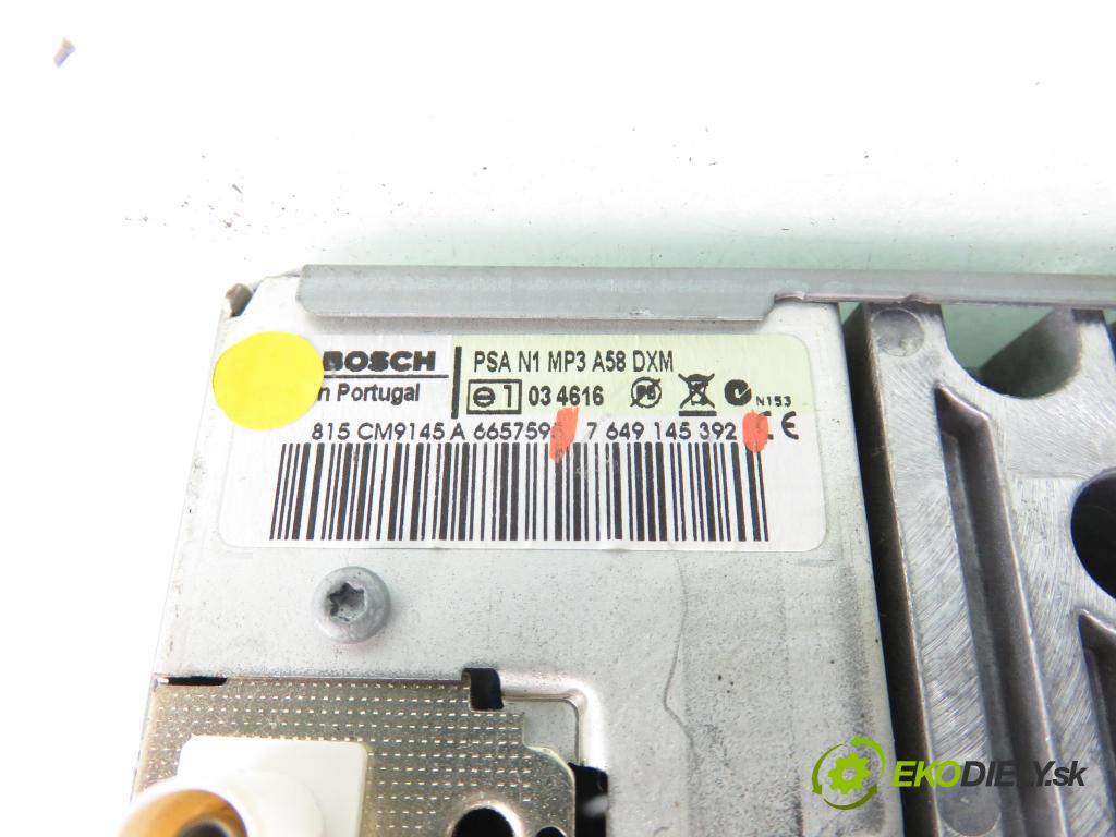 PEUGEOT 5008 (0U_, 0E_) MINIVAN 2010 110,00 2.0 HDi 150 / BlueHDi 150 - RHE (DW10CTED4) 1997,00 RADIO CD 7649145392 ; 9666959577