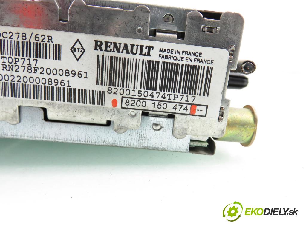 RENAULT SCENIC I (JA0/1_) MINIVAN 2001 0,00 1.6 - K4M 708 1598,00 RADIO CD 8200150474