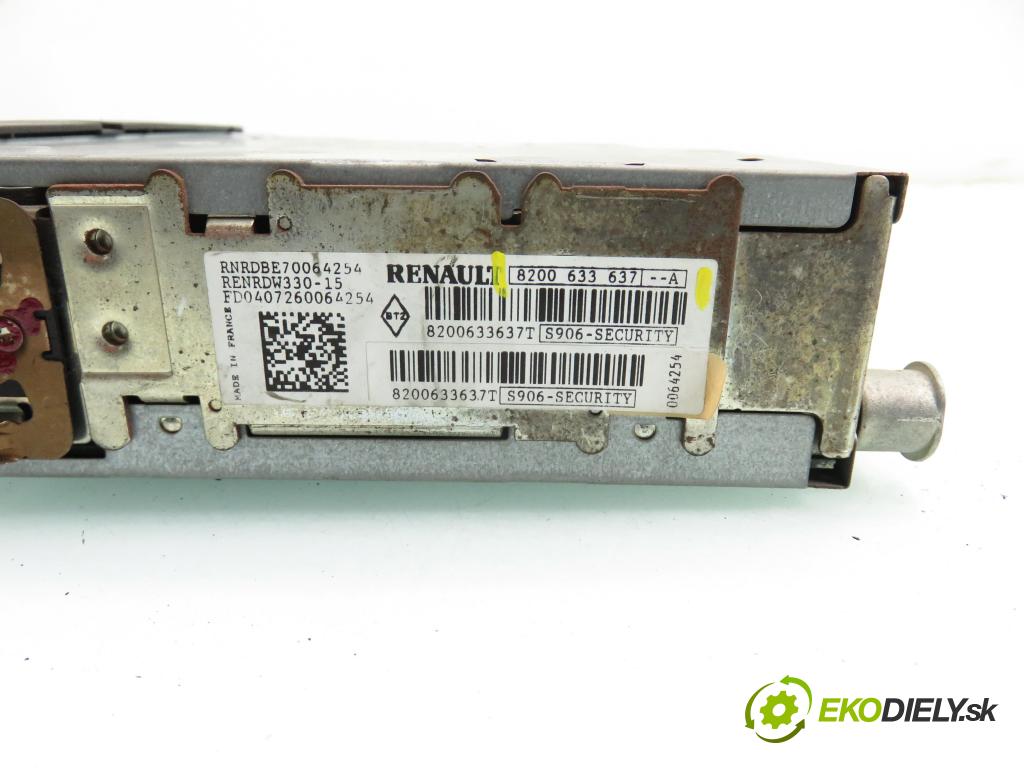 RENAULT MEGANE II (BM0/1_, CM0/1_) HB 2006 63,00 1.5 dCi - K9K 724 1461,00 RADIO CD 8200633637A