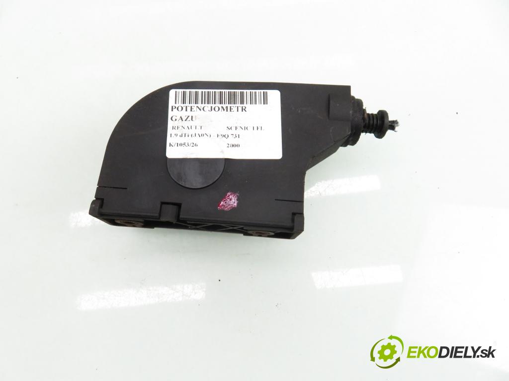 RENAULT SCENIC I (JA0/1_) MINIVAN 2000 72,00 1.9 dTi (JA0N) - F9Q 731 1870,00 potenciometr plynového pedálu 7700431916 ; CTS3641 (Potenciometr plynového pedálu)