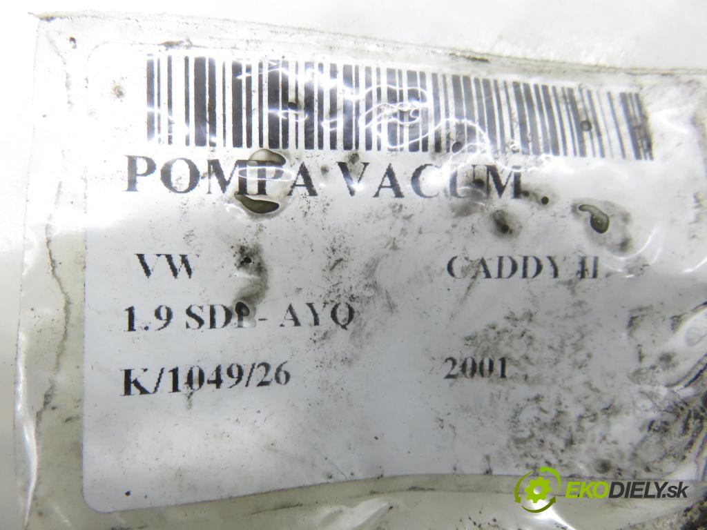 VW CADDY II Furgon (9K9A) FURGON 2001 47,00 1.9 SDI - AYQ 1896,00 pumpa vakuová 038145101B