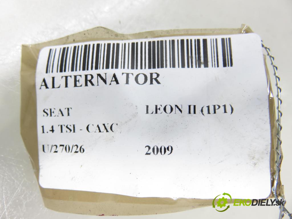 SEAT LEON (1P1) HB 2009 92,00 1.4 TSI - CAXC 1390,00 Alternátor 03C903023C (Alternátor)