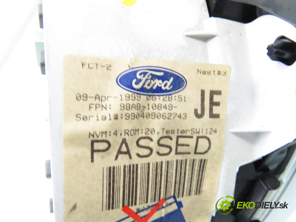 FORD FOCUS (DAW, DBW) HB 1999 74,00 1.6 16V - FYDC 1596,00 prístrojovka elektrický 98AB10849JE