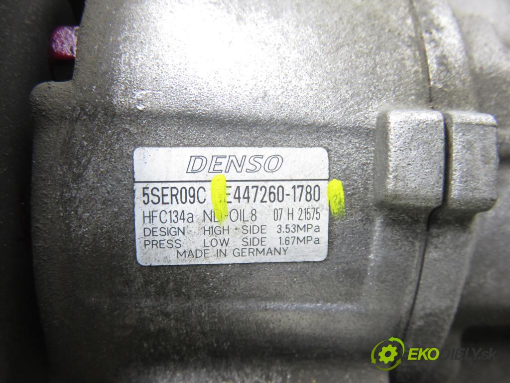 TOYOTA YARIS (_P9_) HB 2006 66,00 1.4 D-4D (NLP90_) - 1ND-TV 1364,00 KOMPRESOR: klimatizace 4472601780 (Kompresor klimatizace)