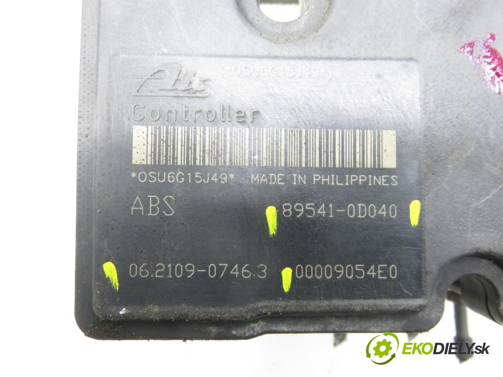 TOYOTA YARIS (_P9_) HB 2006 66,00 1.4 D-4D (NLP90_) - 1ND-TV 1364,00 pumpa ABS 895410D040 ; 06210907463 ; 06210207464 (Pumpa ABS)