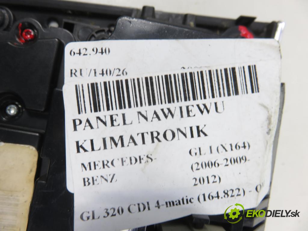 MERCEDES-BENZ KLASA GL (X164) SUV 2008 165,00 GL 320 CDI 4-matic (164.822) - OM 642.940 2987,00 Panel topení KLIMATRONIK A1648700858 ; A2519063300 ; A2518206489