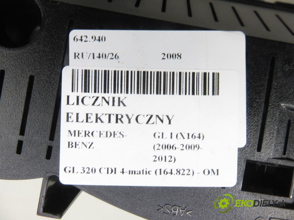 MERCEDES-BENZ KLASA GL (X164) SUV 2008 165,00 GL 320 CDI 4-matic (164.822) - OM 642.940 2987,00 prístrojovka elektrický A1645400148 ; A2C53280898