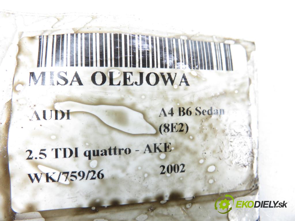 AUDI A4 (8E2, B6) SEDAN 2002 132,00 2.5 TDI V6 180 quattro - AKE 2496,00 Vaňa olejová 059103604F (Olejová vaňa)