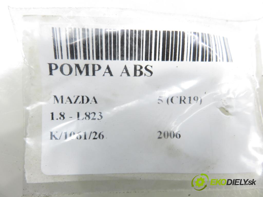 MAZDA 5 (CR19) MINIVAN 2006 85,00 1.8 - L823 1798,00 Pumpa ABS 06210902993 ; 5N612C405CC ; 06219007514 (Pumpa ABS)