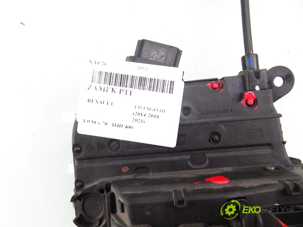 RENAULT TWINGO III (BCM_) HB 2014 52,00 1.0 SCe 70 - H4D 400 999,00 zámok PTE 825022177R