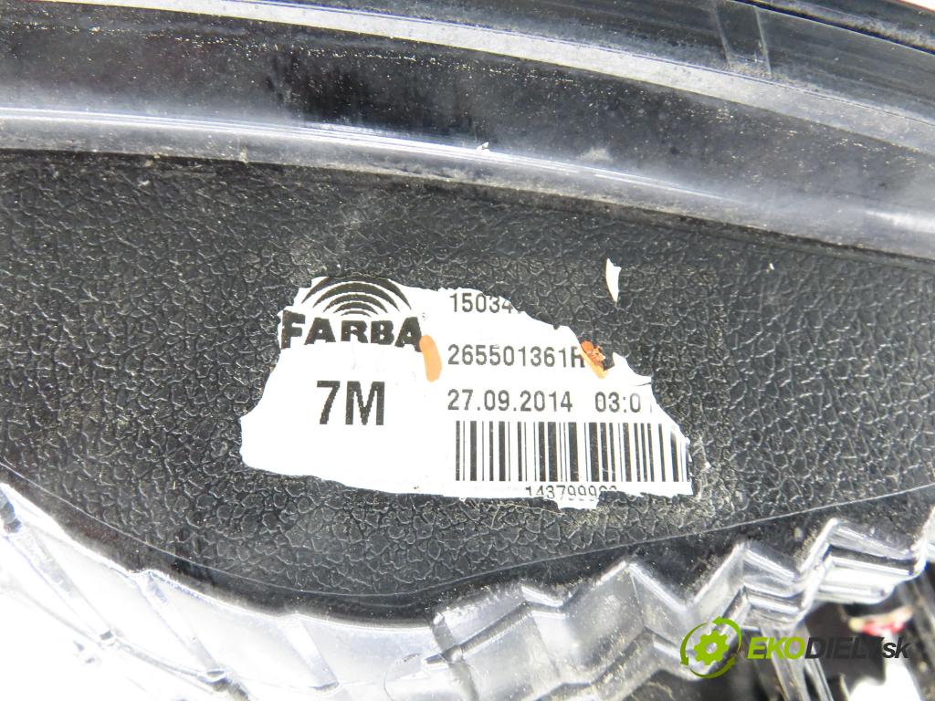 RENAULT TWINGO III (BCM_) HB 2014 52,00 1.0 SCe 70 - H4D 400 999,00 světlo pravé zadní 265501361R