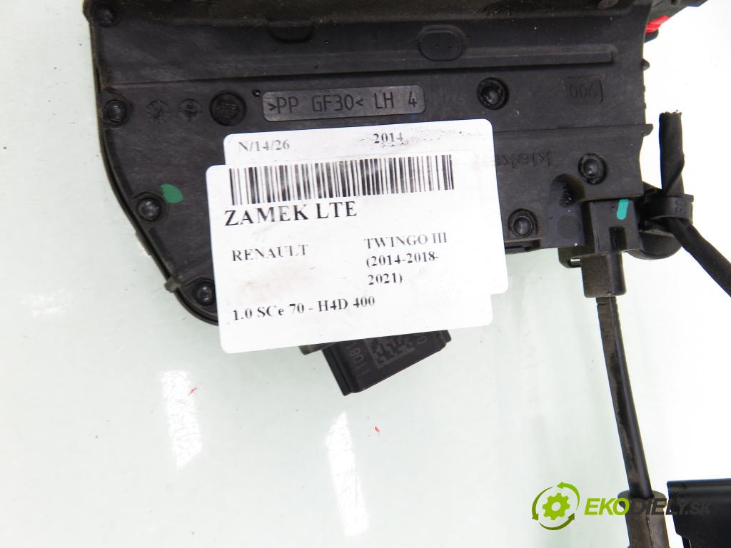 RENAULT TWINGO III (BCM_) HB 2014 52,00 1.0 SCe 70 - H4D 400 999,00 zámok 825033289R