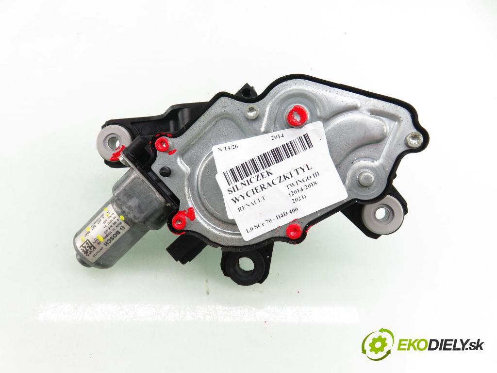 RENAULT TWINGO III (BCM_) HB 2014 52,00 1.0 SCe 70 - H4D 400 999,00 Motorček stierače zadné A4538200540 ; 0390208013 ; 287100742R