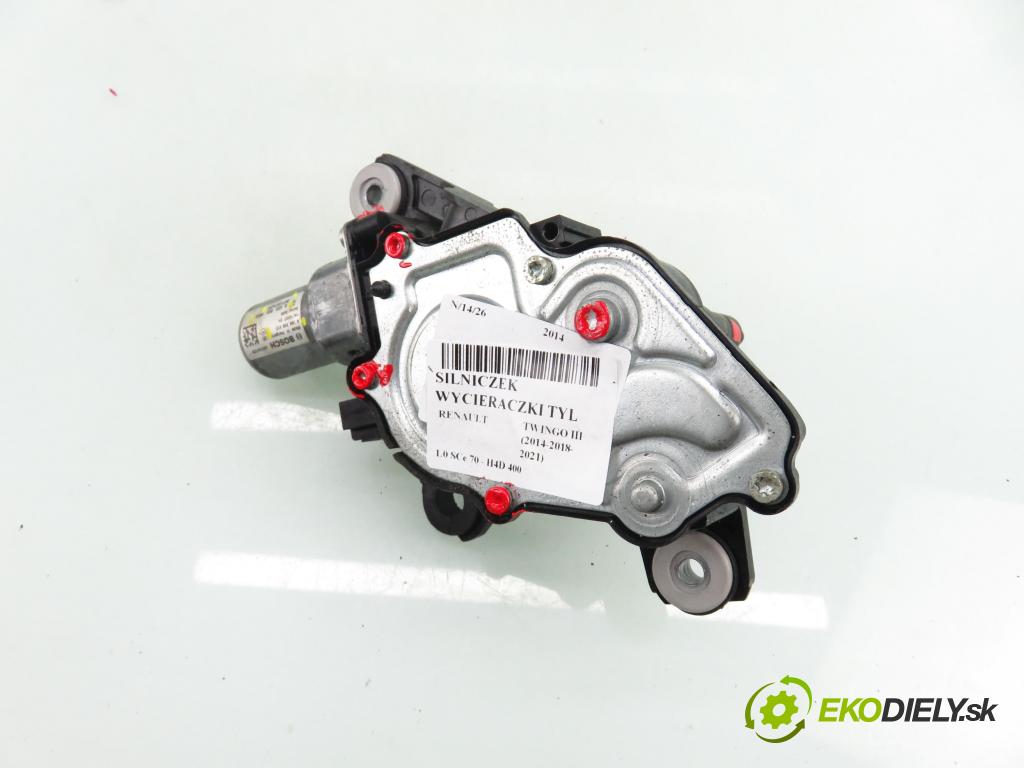 RENAULT TWINGO III (BCM_) HB 2014 52,00 1.0 SCe 70 - H4D 400 999,00 Motorček stierače zadné A4538200540 ; 0390208013 ; 287100742R