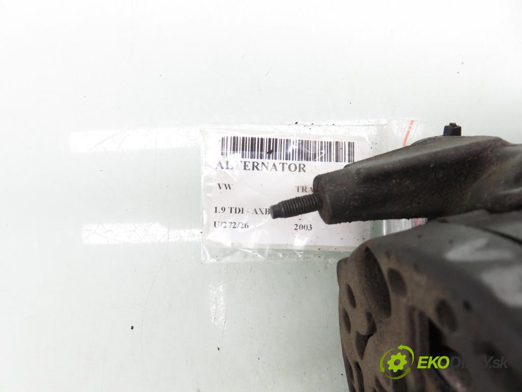 VW TRANSPORTER V Skrzynia (7HA, 7HH, 7EA, 7EH) FURGON 2003 77,00 1.9 TDI PD 105 - AXB 1896,00 Alternátor 028903028E ; 0124515010 (Alternátor)