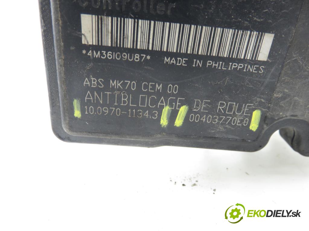 CITROEN C3 I (FC_) HB 2007 50,00 1.4 HDi - 8HZ (DV4TD) 1398,00 pumpa ABS 10097011343 ; 9662150380 ; 10020700744 (Pumpa ABS)