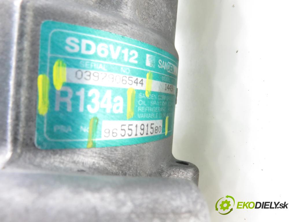 CITROEN C3 I (FC_) HB 2007 50,00 1.4 HDi - 8HZ (DV4TD) 1398,00 KOMPRESOR: klimatizace 9655191580 ; R134 ; 0397906544 (Kompresor klimatizace)