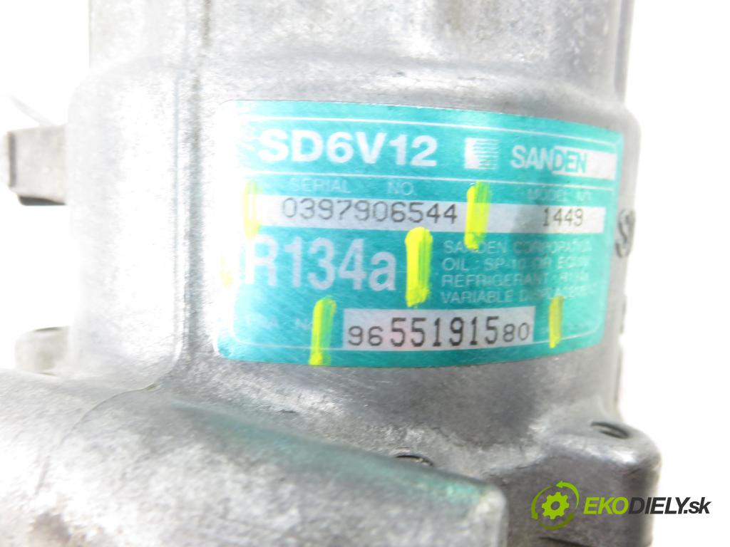 CITROEN C3 I (FC_) HB 2007 50,00 1.4 HDi - 8HZ (DV4TD) 1398,00 KOMPRESOR: klimatizace 9655191580 ; R134 ; 0397906544 (Kompresor klimatizace)